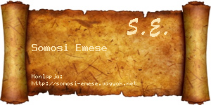 Somosi Emese névjegykártya